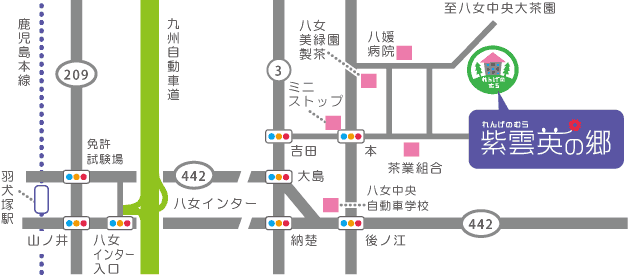 紫雲英の郷地図